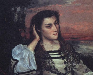  Gabrielle Arte - Retrato de Gabrielle Borreau El pintor realista soñador Realismo Gustave Courbet